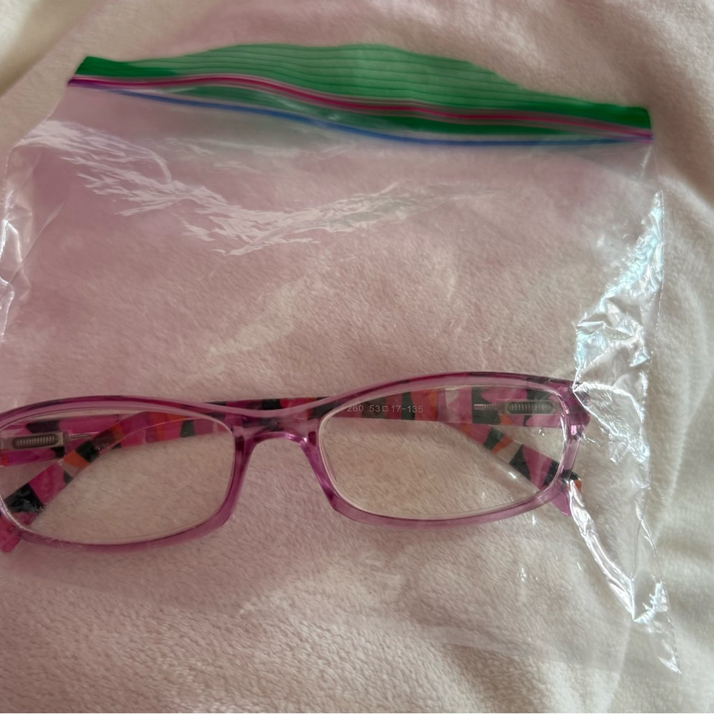Pink Patterned Eyeglasses - Picture 3 of 15